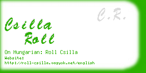 csilla roll business card